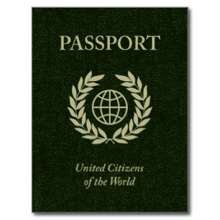 green passport post card