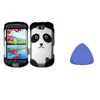 Combo 2 packs, Snap On Hard Crystal Protector Cover Case For ZTE Groove X501   Panda Bear + Cases Opening Tool Cell Phones & Accessories