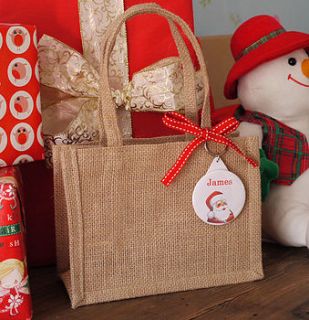 personalised children's christmas gift bag by andrea fay's