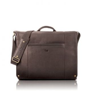 Solo Vintage Collection Laptop Messenger Bag, Holds Notebook Computer up to 16 Inches, in Colombian Leather, Espresso (VTA502 3) Clothing