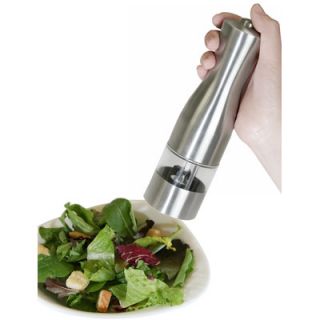 iTouchless EZ Hold Electronic Salt and Pepper Mill in Brushed