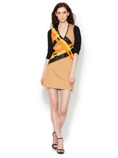 Contrast Applique Shift Dress by Tracy Reese