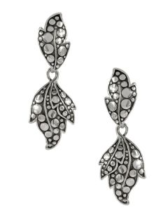 Ayu Dot Silver Leaf Drop Earrings by John Hardy