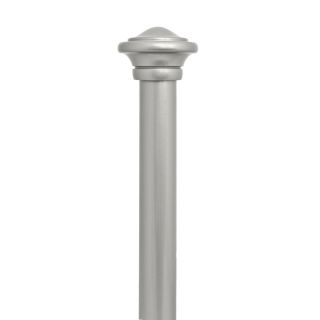 allen + roth 72 in to 144 in Brushed Nickel Metal Single Curtain Rod