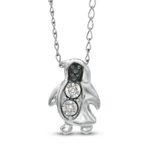 ® Diamond Accent Penguin Pendant in Sterling Silver   17   Zales