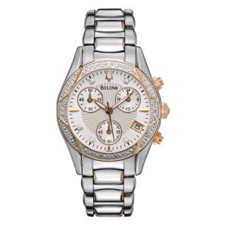Ladies Bulova Anabar Diamond Accent Watch in Two Tone Stainless Steel
