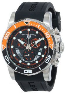 Swiss Legend Men's 21368 01 ORAB Avalanche Chronograph Black Dial Silicone Band Watch Watches