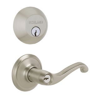 Schlage Flair Satin Nickel Residential Single Lock Door Handleset