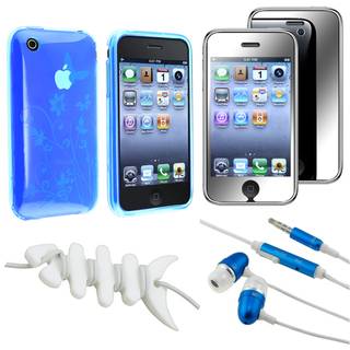 BasAcc Blue Case/ Screen Protector/ Headset/ Wrap for Apple iPhone 3GS Cases & Holders