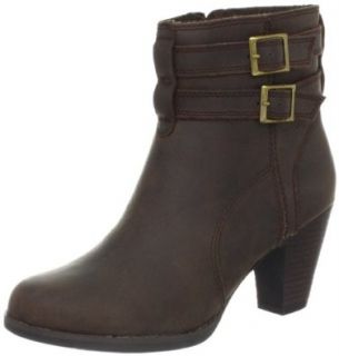 Clarks Women's Carlisle Express Boot,Brown Oily Leather,5.5 M US Shoes