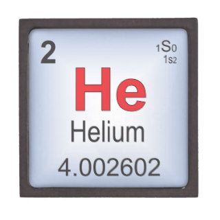 Helium Individual Element of the Periodic Table Premium Jewelry Box