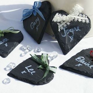 wedding favours & place names by slate gift company