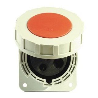 Pin And Sleeve Receptacle, 60A, Red   Electrical Outlets  