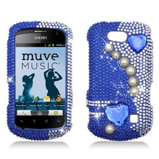 Aimo ZTEX501PCLDI637 Dazzling Diamond Bling Case for ZTE Groove X501   Retail Packaging   Pearl Blue Cell Phones & Accessories