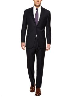 Wool Solid Suit by Hickey Freeman