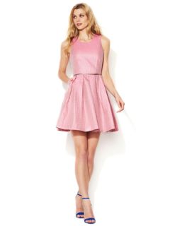 Cotton Embroidered Fit and Flare Dress by Cynthia Rowley