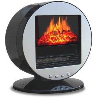 Quality Craft DS502 SL Desktop Electric Stove Heater, Silver   Desktop Electric Fireplace  