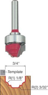 Freud 39 502 3/4 Inch Diameter Top Bearing Cove and Bead Groove Router Bit with 1/4 Inch Shank   Top Bearing Classical Cove And Bead Groove Router Bits  