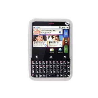 Motorola Charm MB502 Translucent White Soft Silicone Gel Skin Cover Case Cell Phones & Accessories