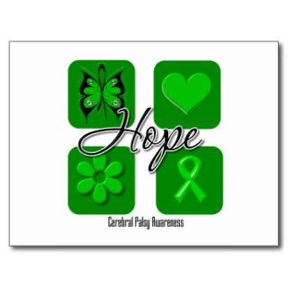 Cerebral Palsy Hope Love Inspire Awareness Post Cards