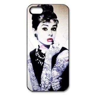 Custom Audrey Hepburn New Back Cover Case for iPhone 5 5S CP721 Cell Phones & Accessories