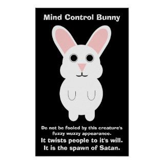 Mind Control Bunny Poster