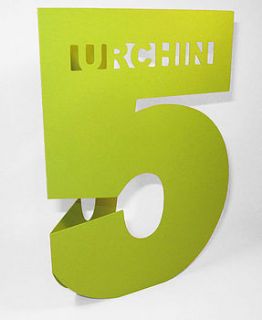 big number personalised cut out card by ruth springer design