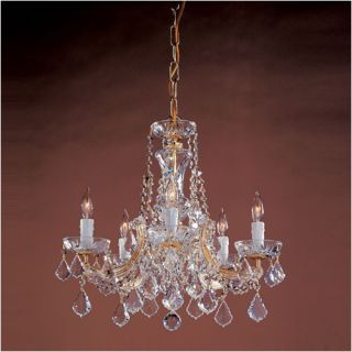Bohemian Crystal 5 Light Candle Chandelier
