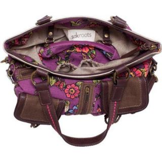 Women's Sakroots Artist Circle Utility Bag Berry True Love Sakroots Shoulder Bags