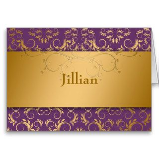 311 Golden Divine Eggplant Name Card