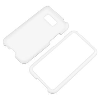 BasAcc White Snap on Rubber Coated Case for LG Optimus Elite LS696 BasAcc Cases & Holders