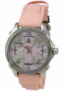 Jacob & Co. JCM79P  Watches,Womens Five Time Zone Pink Mother of Pearl Dial Pink Rubber, Luxury Jacob & Co. Quartz Watches