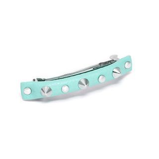studded leather hair barrette by anna lou of london