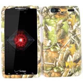 Camouflage Hunter Green Leaves Camo Snap on Cover Faceplate for Motorola RAZR MAXX xt913 Cell Phones & Accessories