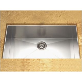 Houzer Contempo Zero Radius Undermount Large Single Bowl Kitchen Sink