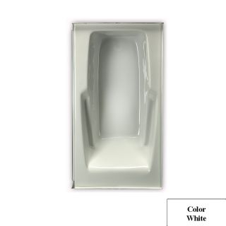 Laurel Mountain Standard Trade III 71.75 in L x 35.75 in W x 21.5 in H White Acrylic Rectangular Drop In Bathtub with Reversible Drain