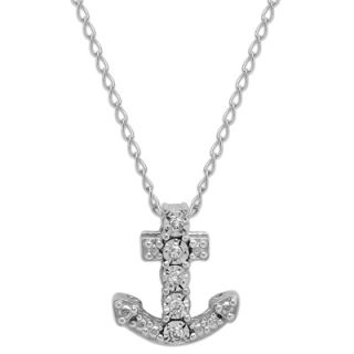 TEENYTINY® Diamond Accent Anchor Pendant in Sterling Silver   17