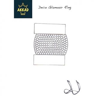 AKKAD "Deco Glamour" Large Black Diamond Color Baguette Pavé Crystal Gol
