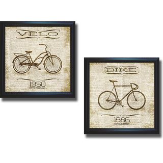 SD Graphics 'Classic Bicycle Collection' 2 piece Framed Canvas Art Set Canvas