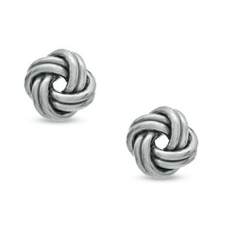 0mm Love Knot Stud Earrings in Sterling Silver   Zales