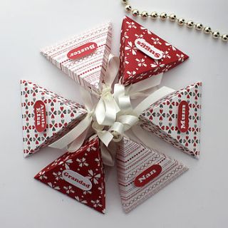 six personalised christmas tree decorations by yummy art and craft