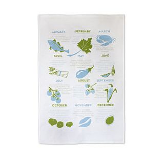 seasonal food tea towel by spann & willis