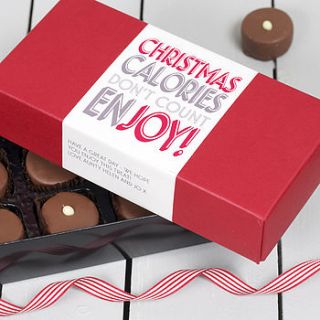 christmas chocolate salted caramels by quirky gift library