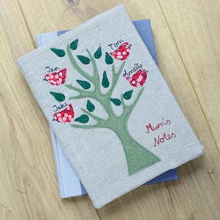 personalised family tree diary by polkadots & blooms