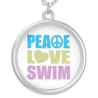 Peace Love Swim Necklaces