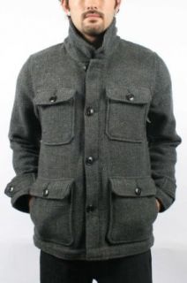 Obey  Burlington Mens Jacket in Heather Charcoal, Size Medium, Color Heather Charcoal at  Mens Clothing store Wool Outerwear Coats