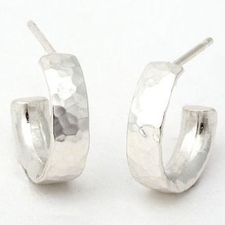 small hammered hoop earrings by tlk