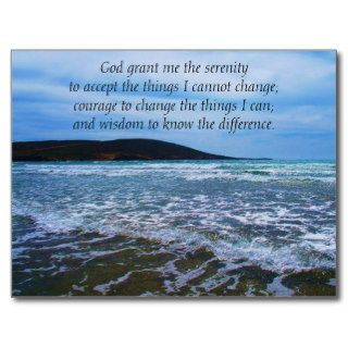 The Serenity Prayer Post Card