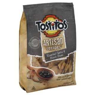 Tostitos Artisan Recipes Tortilla Chips Black Bean & Roasted Garlic 9.75 Oz (Pack of 12)  Tortilla Chips And Crisps  Grocery & Gourmet Food