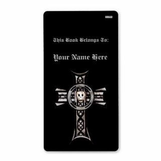 Celtic Cross & Skull (Silver) (Bookplate) Shipping Labels